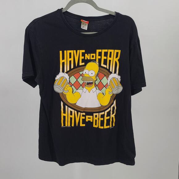 The Simpsons Vintage Homer Simpson Have no fear graphic tshirt Size Large Y2K - Picture 1 of 8